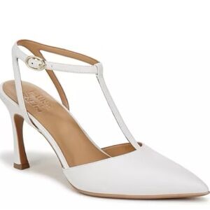 Naturalized Astrid White T-Strap Heels